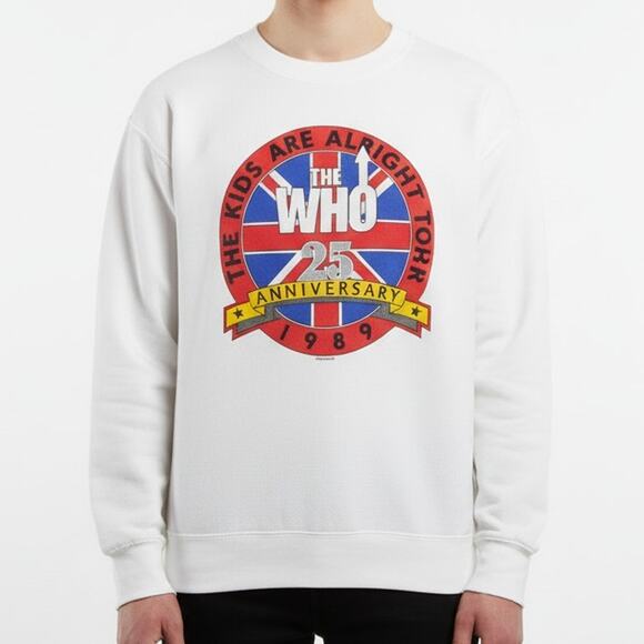 1989 Vintage The Who "The Kids Are Alright" Tour Crewneck Sweatshirt Pullover - Picture 1 of 7